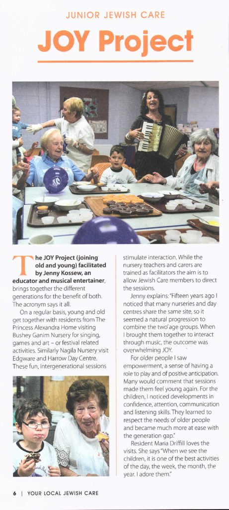Joy Jewish care 2018