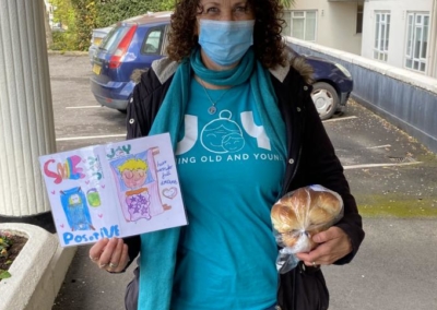 Jenny with a Challah and Drawing